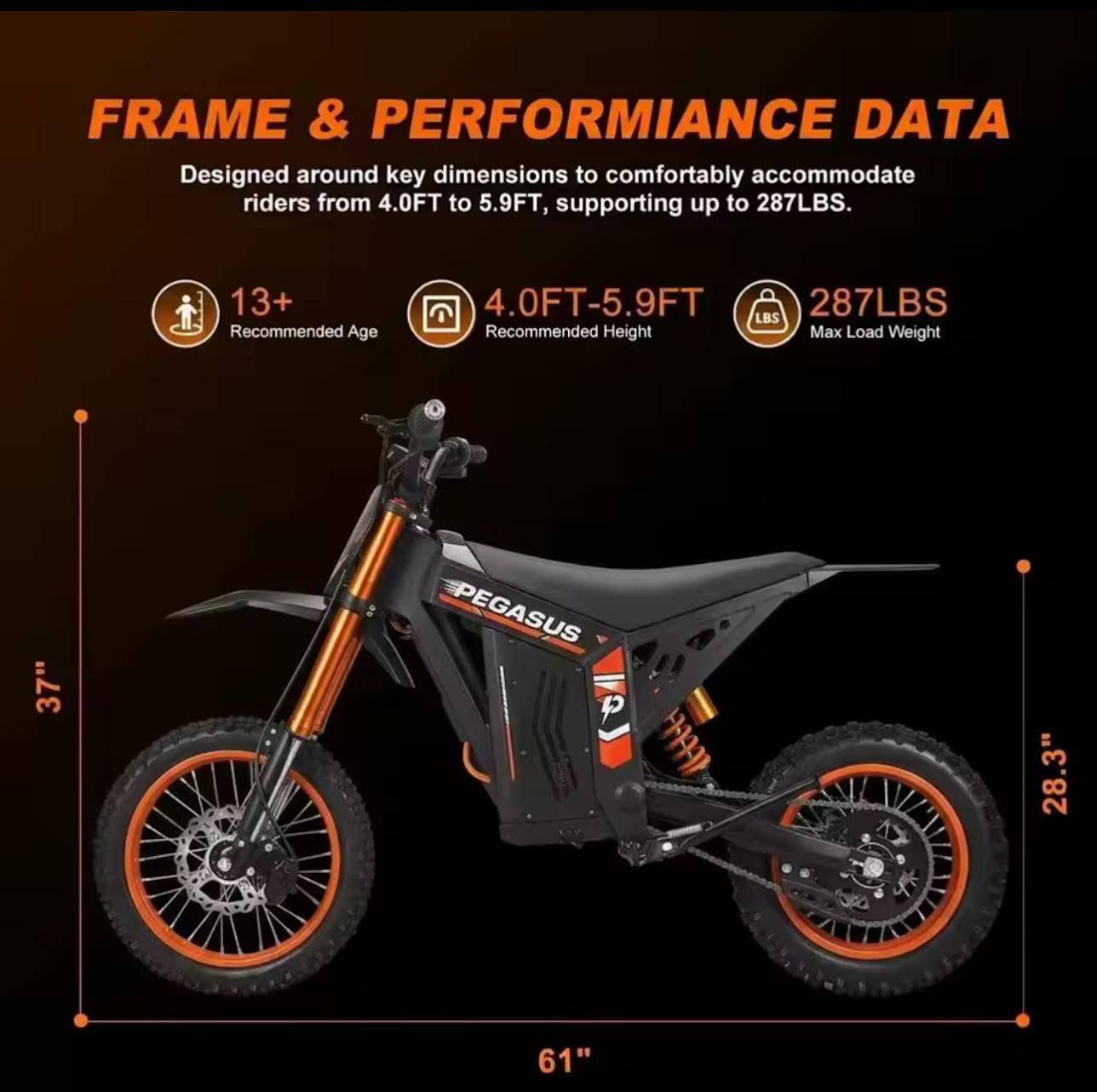 PEGASUS 48V 21AH 35MPH E-BIKE FOR ADULTS AND TEENS