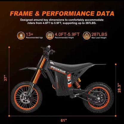 PEGASUS 48V 21AH 35MPH E-BIKE FOR ADULTS AND TEENS