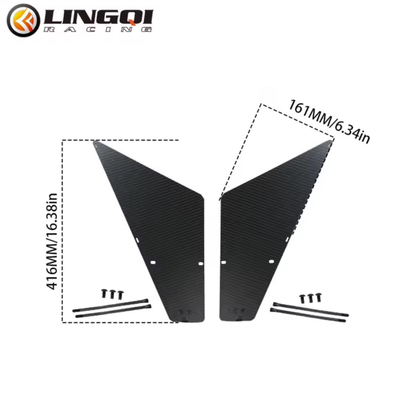 LINGQI RACING BATTERY COMPARTMENT COVER REAL CARBON FIBER FOR TUTTIO SOLEIL01 AND KUGOO