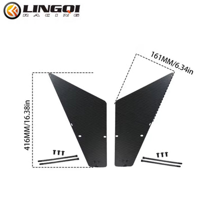 LINGQI RACING BATTERY COMPARTMENT COVER REAL CARBON FIBER FOR TUTTIO SOLEIL01 AND KUGOO